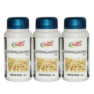 купить Ашваганда Шри Ганга (Ashwagandha Shri Ganga), 3 упаковки по 120 таблеток